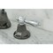 Kingston Brass NS4467BAL 8" Widespread Bathroom Faucet, Black Stainless Steel/ Chrome NS4467BAL - alternate 2